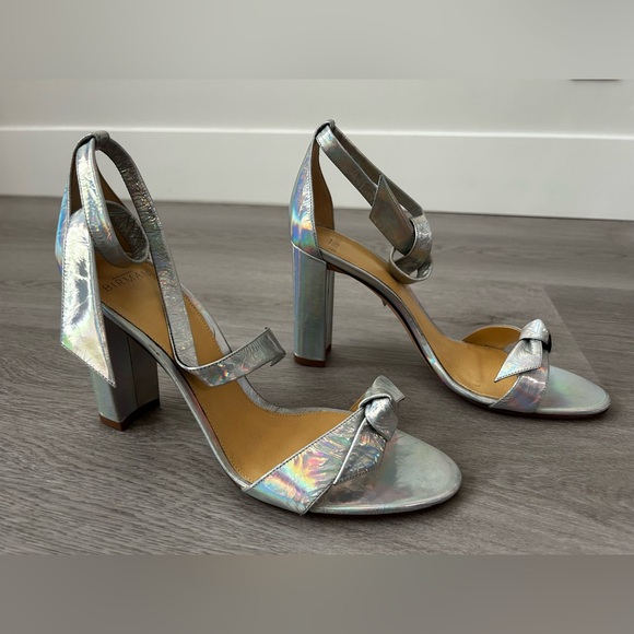 Alexandre Birman Clarita Metallic Ankle-Tie High-Heel Sandals - Picture 7 of 8